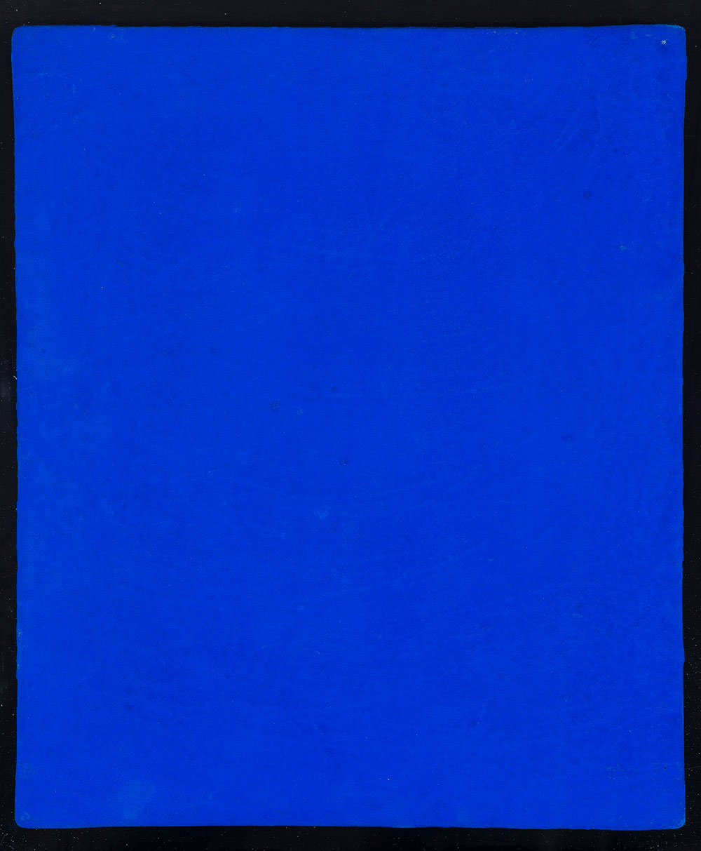 Yves Klein, Monocromo Blu senza titolo, 1958, pigmento puro su tela cm 54,5 x 45,5
Collezione del Monastero di Santa Rita da Cascia